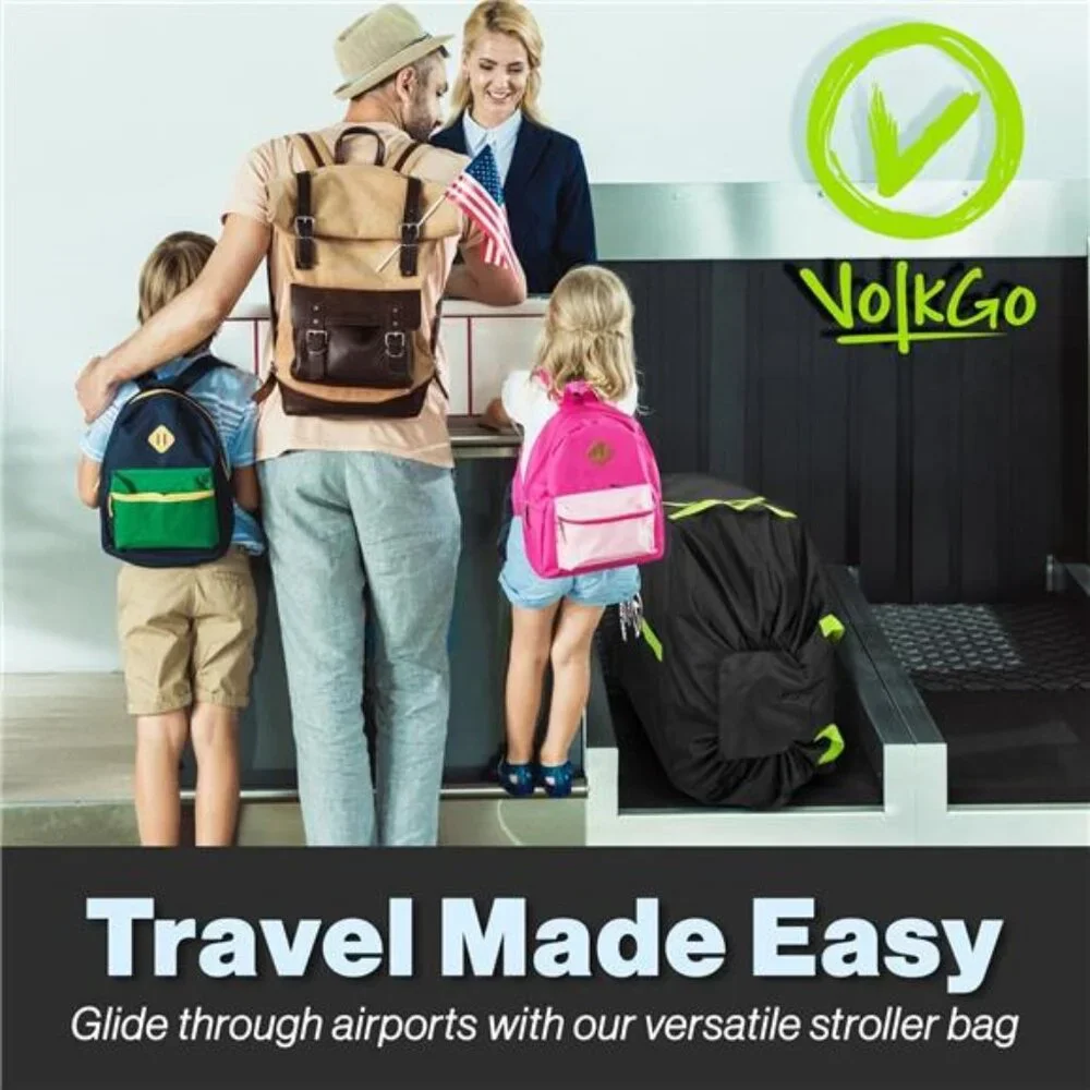 Large Stroller Travel Bag Airplane Cover Gate Check Baby Jogger Umbrella Carrier